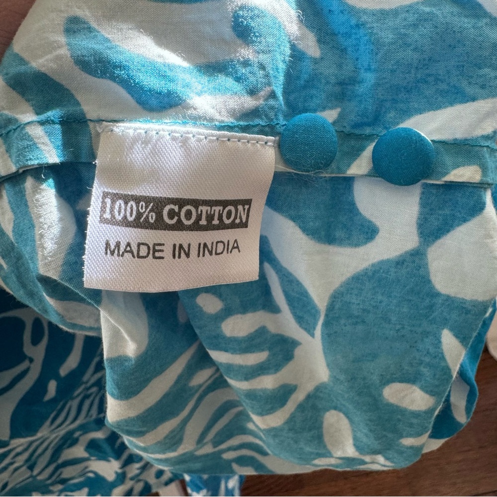 OLIVIA JAMES The Label Ro Sleeveless Maxi Dress Blue Seaweed Ocean Size M - Picture 6 of 7